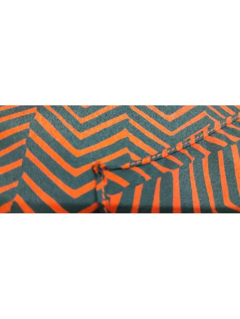 Vintage 60s Pocket Hankie Red Black Zig Zag Zebra Authentic MID CENTURY MENSWEAR